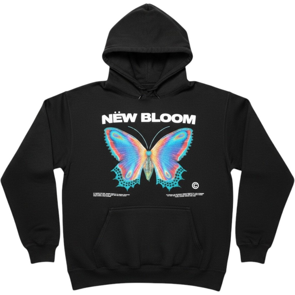 Fashion Nova New Bloom Butterfly Hoodie Black Women's S Graphic Pullover